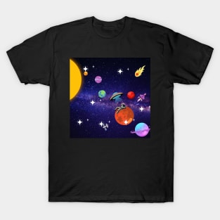 Astronaut Chilling In Space T-Shirt